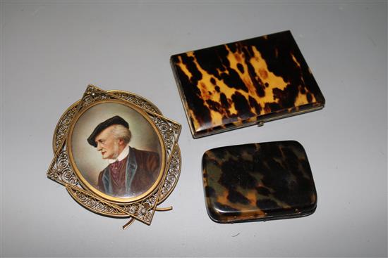 A miniature, card case and cigarette case